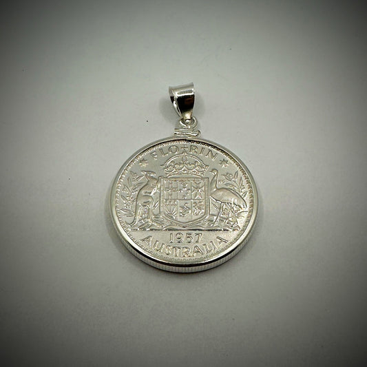 Australian Florin Sterling Silver Bezel - Vintage Spirit - Handcrafted Coin Creations