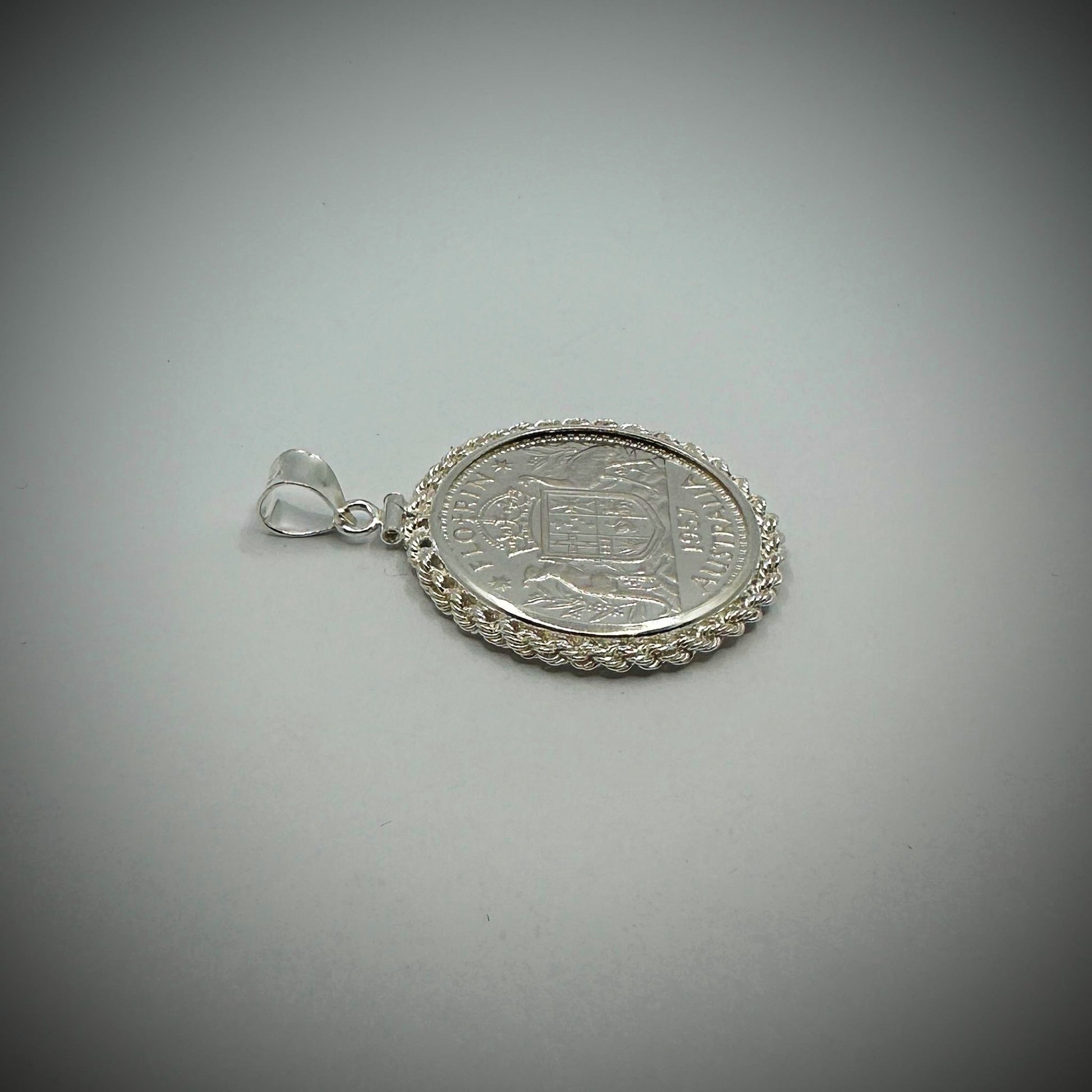 Australian Florin Twisted Rope Bezel - Vintage Spirit - Handcrafted Coin Creations