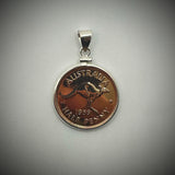 Australian Half Penny Sterling Silver Bezel - Vintage Spirit - Handcrafted Coin Creations