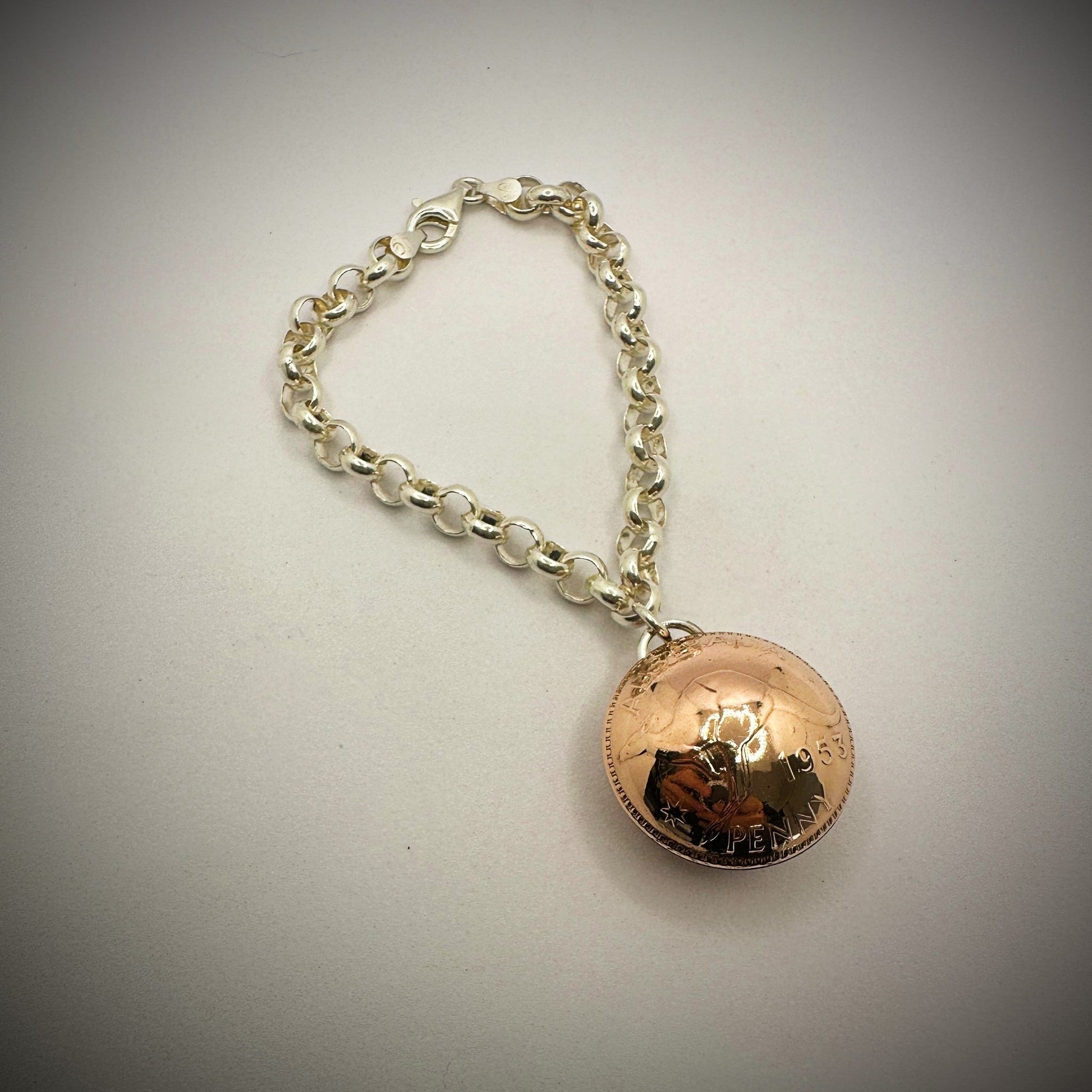Australian Pennies Domed Bracelet - Vintage Spirit - Handcrafted Coin Creations