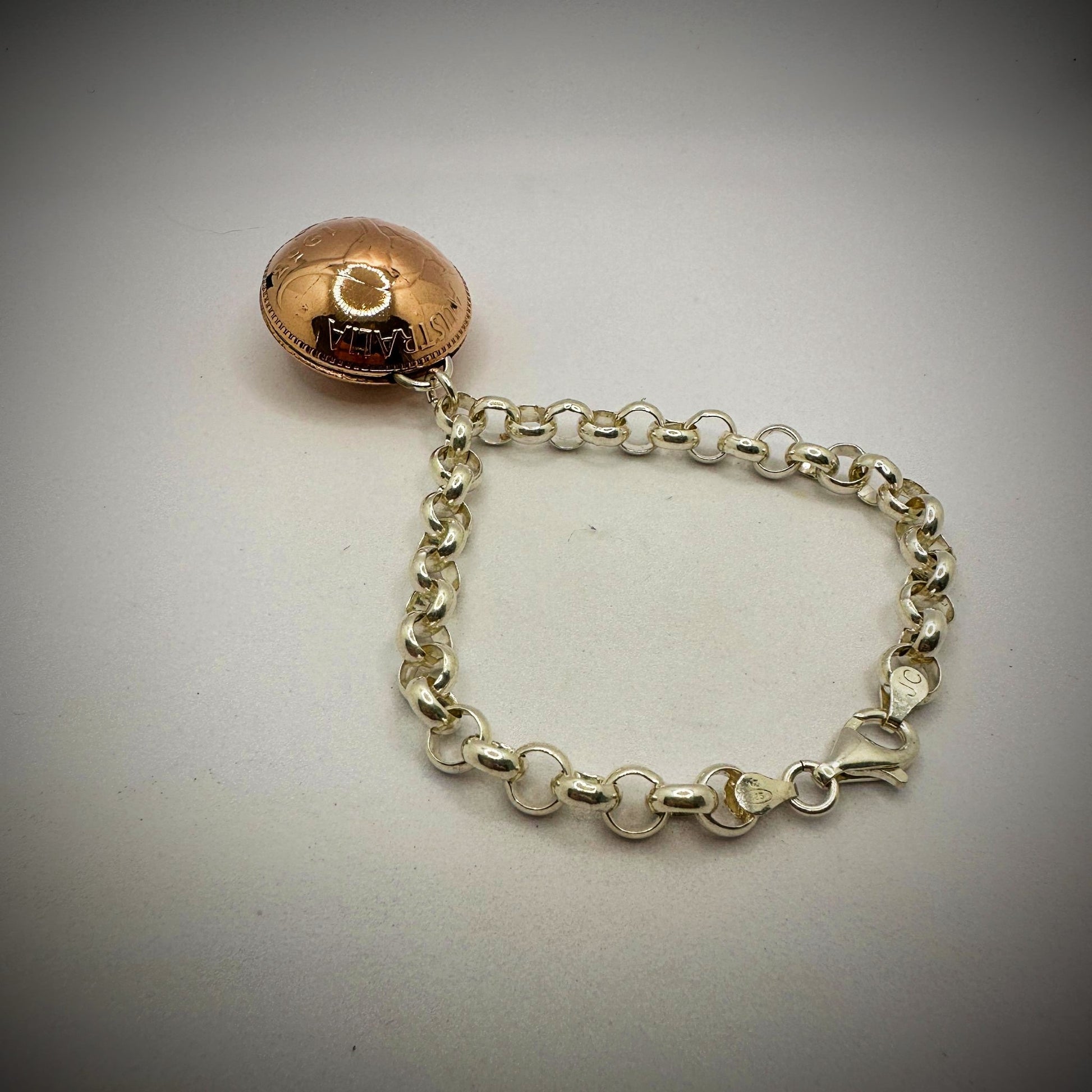 Australian Pennies Domed Bracelet - Vintage Spirit - Handcrafted Coin Creations