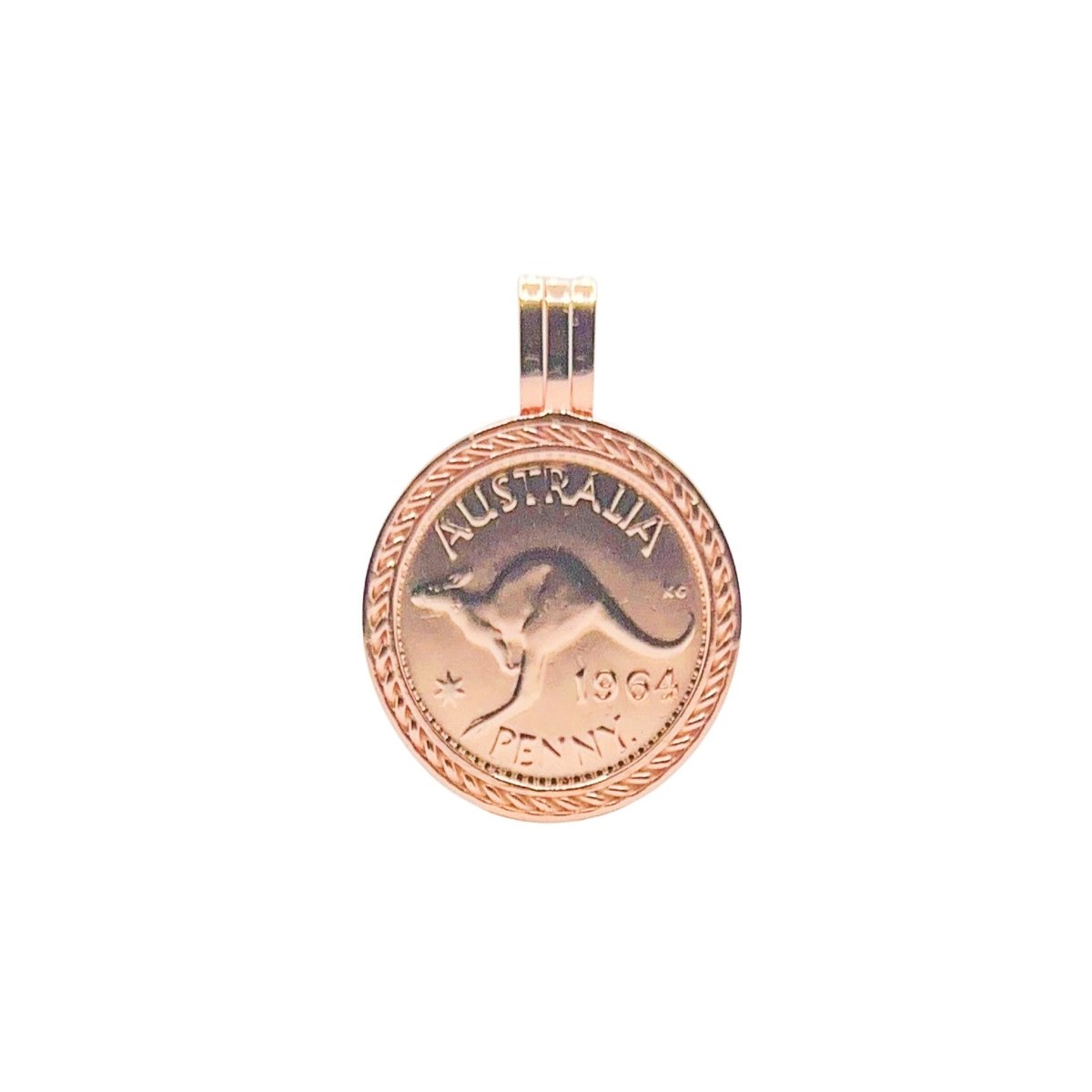 Australian Penny Rose Gold VS Pendant - Vintage Spirit - Handcrafted Coin Creations