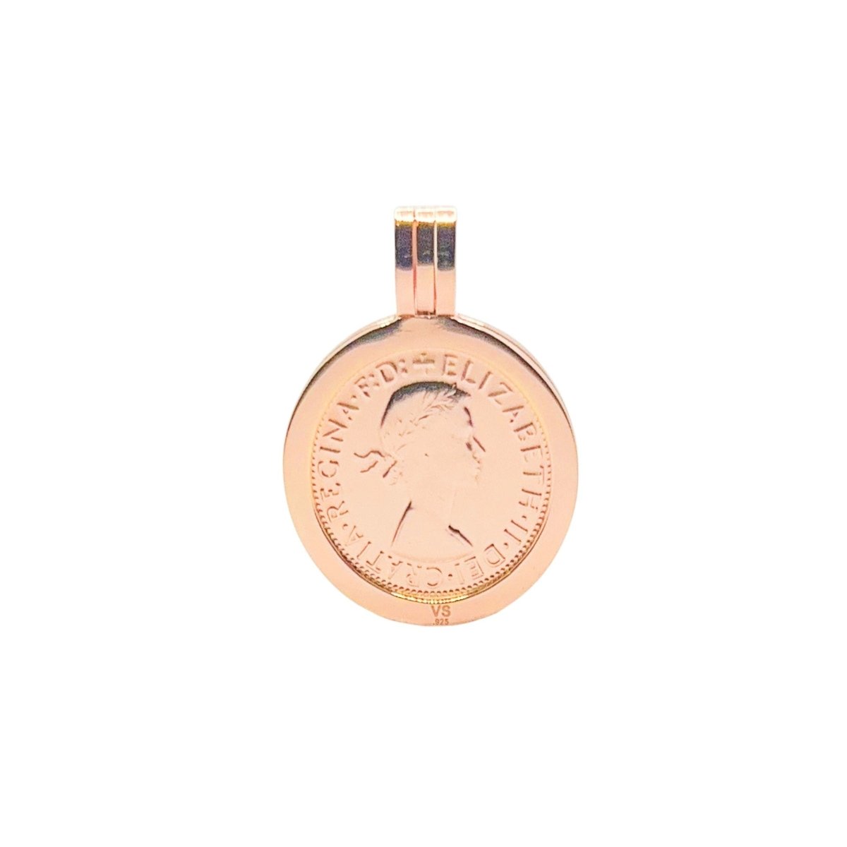 Australian Penny Rose Gold VS Pendant - Vintage Spirit - Handcrafted Coin Creations