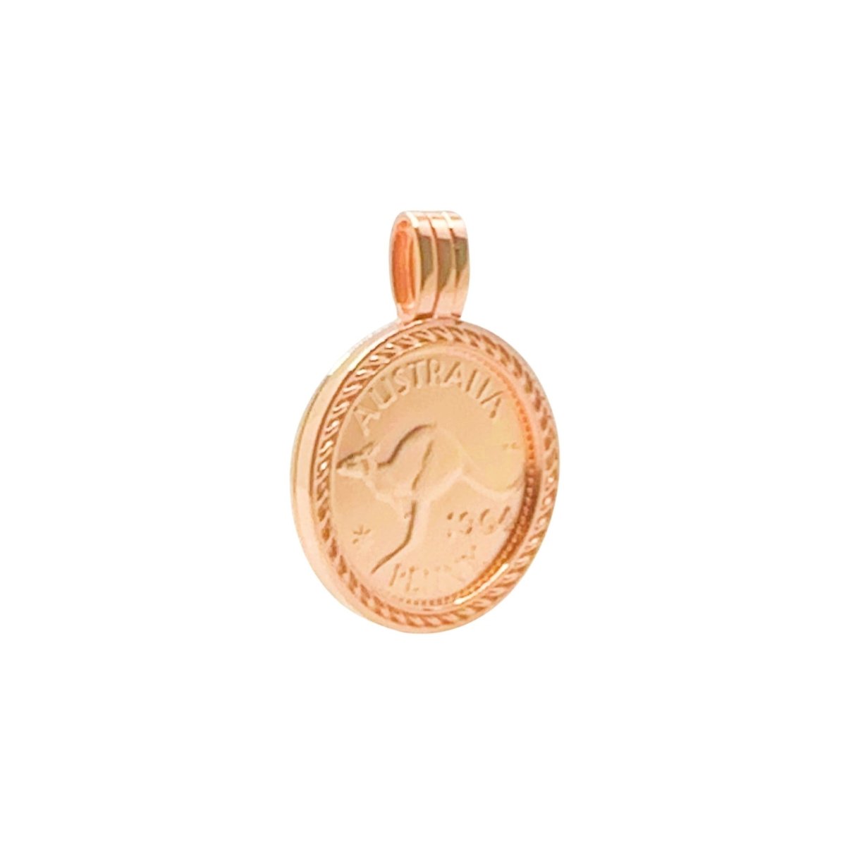Australian Penny Rose Gold VS Pendant - Vintage Spirit - Handcrafted Coin Creations