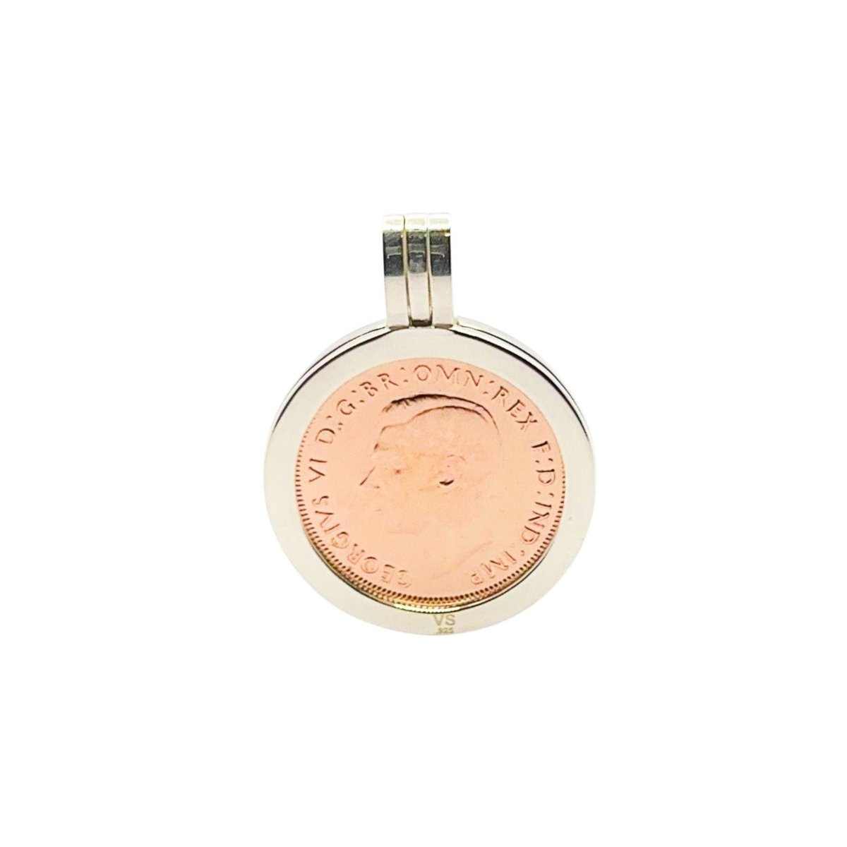 Australian Penny Sterling Silver VS Pendant - Vintage Spirit - Handcrafted Coin Creations