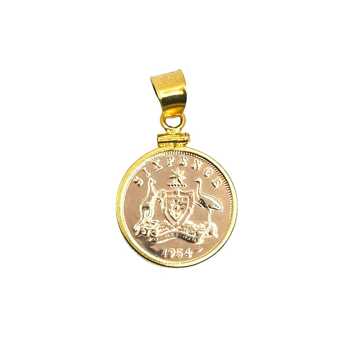 Australian Rose Gold Sixpence Gold Filled Bezel - Vintage Spirit - Handcrafted Coin Creations
