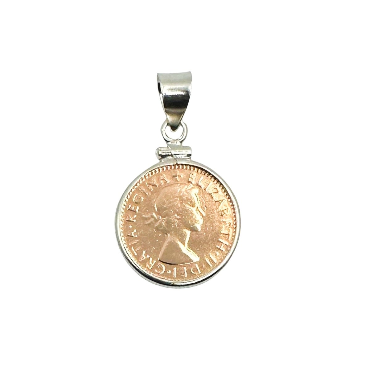 Australian Rose Gold Sixpence Sterling Silver Bezel - Vintage Spirit - Handcrafted Coin Creations