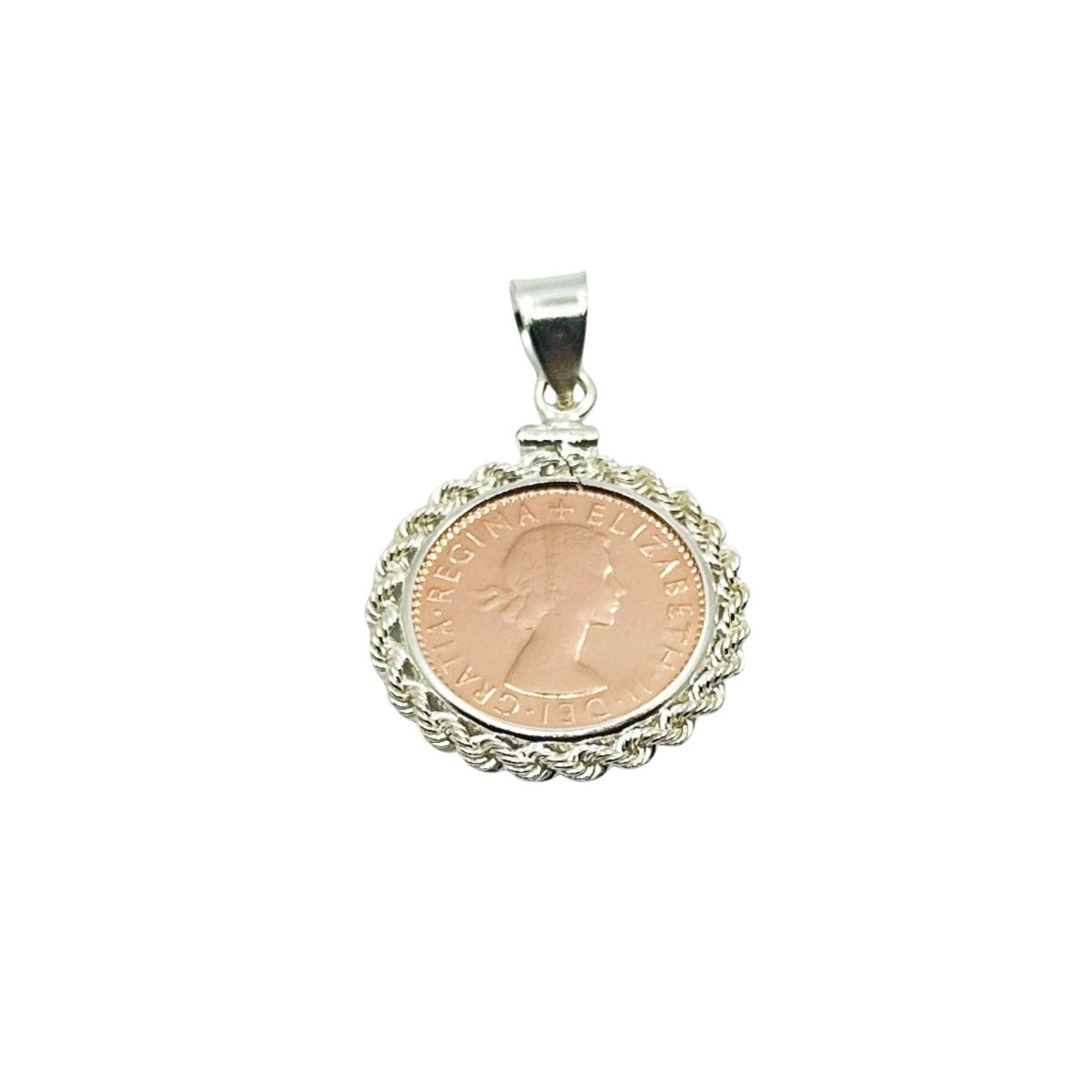 Australian Rose Gold Sixpence Twisted Rope Bezel - Vintage Spirit - Handcrafted Coin Creations