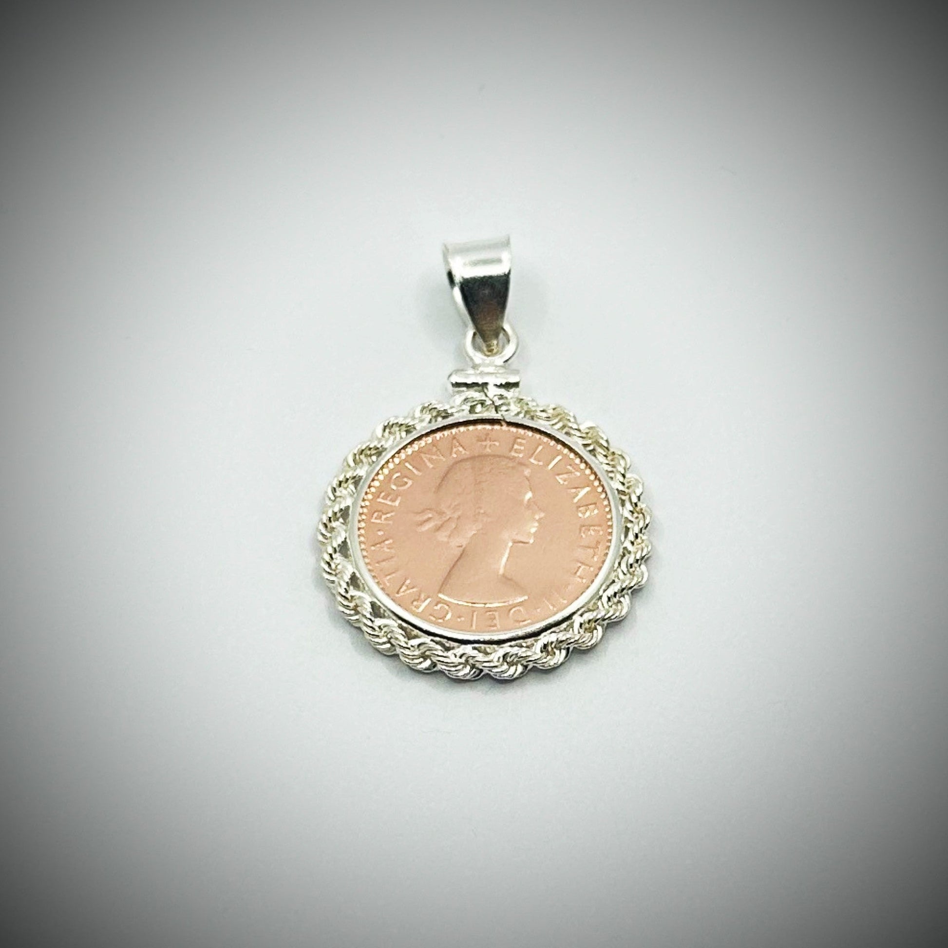 Australian Rose Gold Sixpence Twisted Rope Bezel - Vintage Spirit - Handcrafted Coin Creations