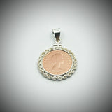 Australian Rose Gold Sixpence Twisted Rope Bezel - Vintage Spirit - Handcrafted Coin Creations