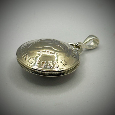 Australian Shilling Handcrafted Domed Pendant - Vintage Spirit - Handcrafted Coin Creations