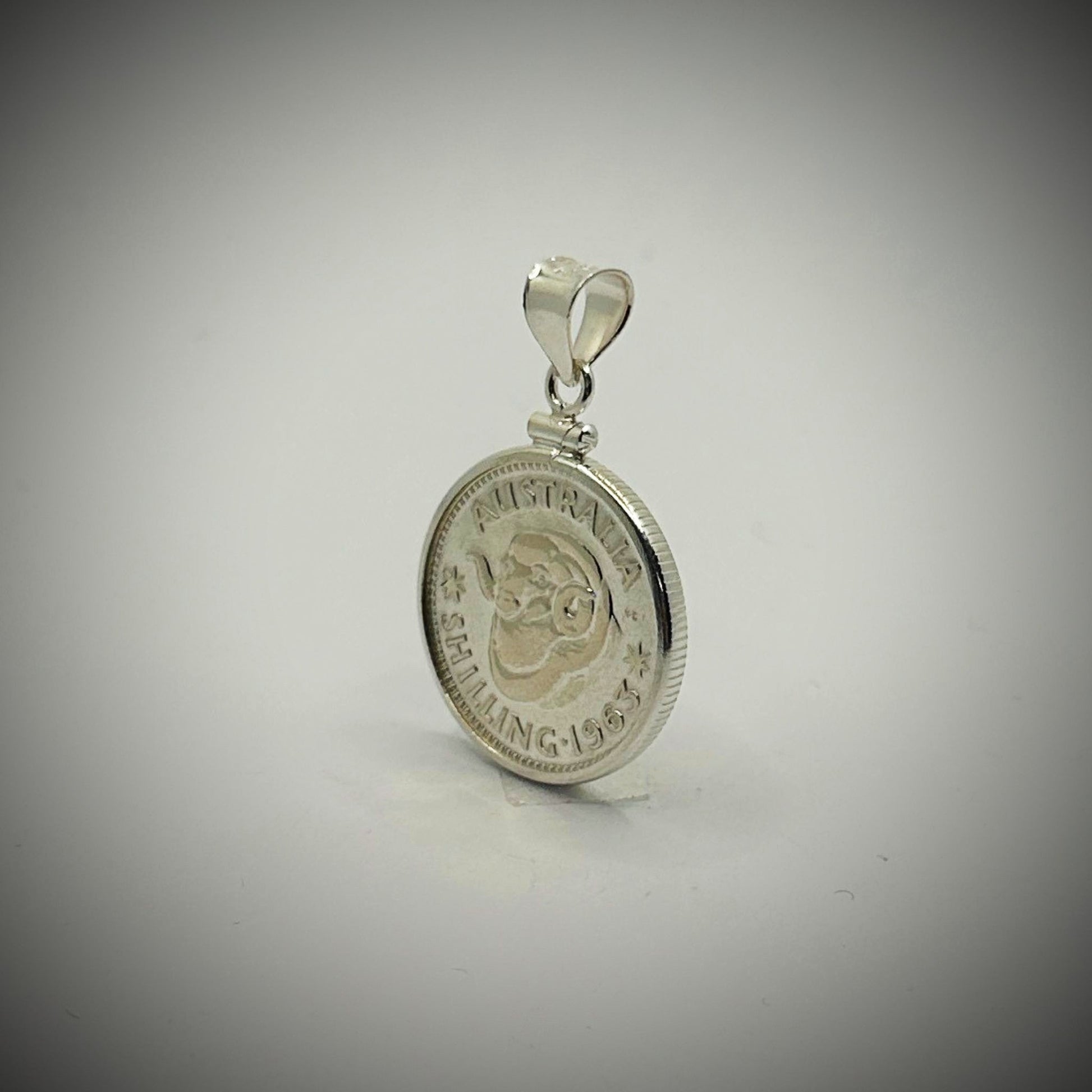 Australian Shilling Sterling Silver Bezel - Vintage Spirit - Handcrafted Coin Creations