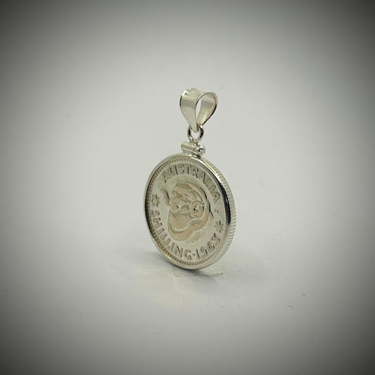 Australian Shilling Sterling Silver Bezel - Vintage Spirit - Handcrafted Coin Creations