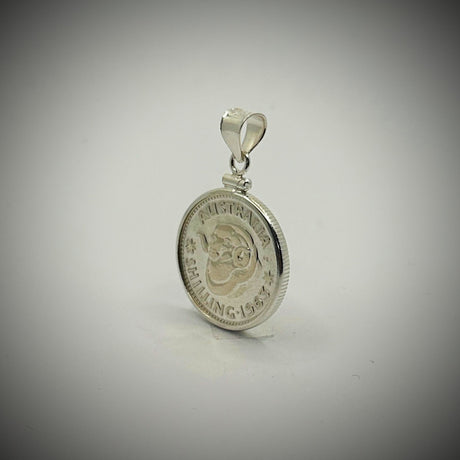 Australian Shilling Sterling Silver Bezel - Vintage Spirit - Handcrafted Coin Creations