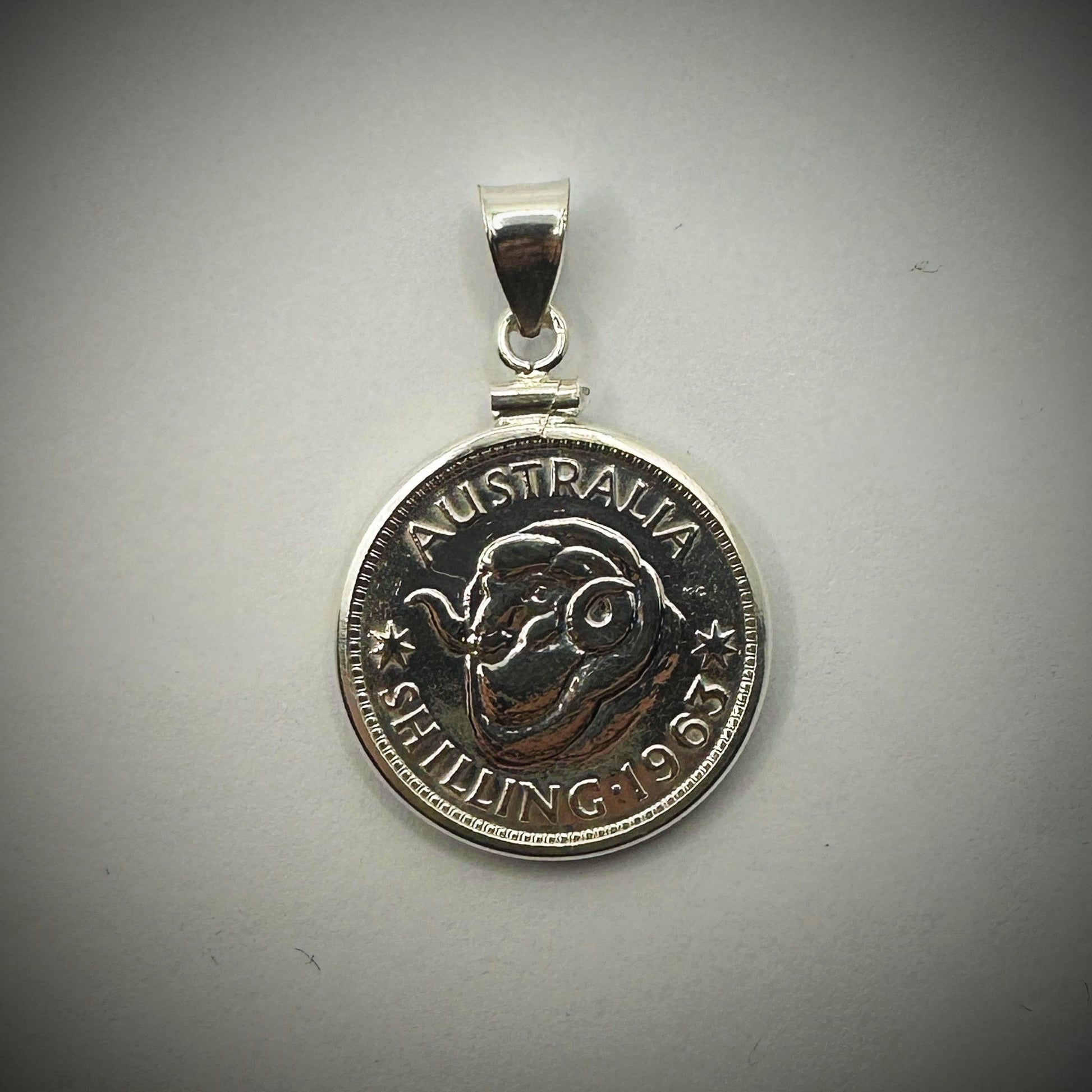 Australian Shilling Sterling Silver Bezel - Vintage Spirit - Handcrafted Coin Creations