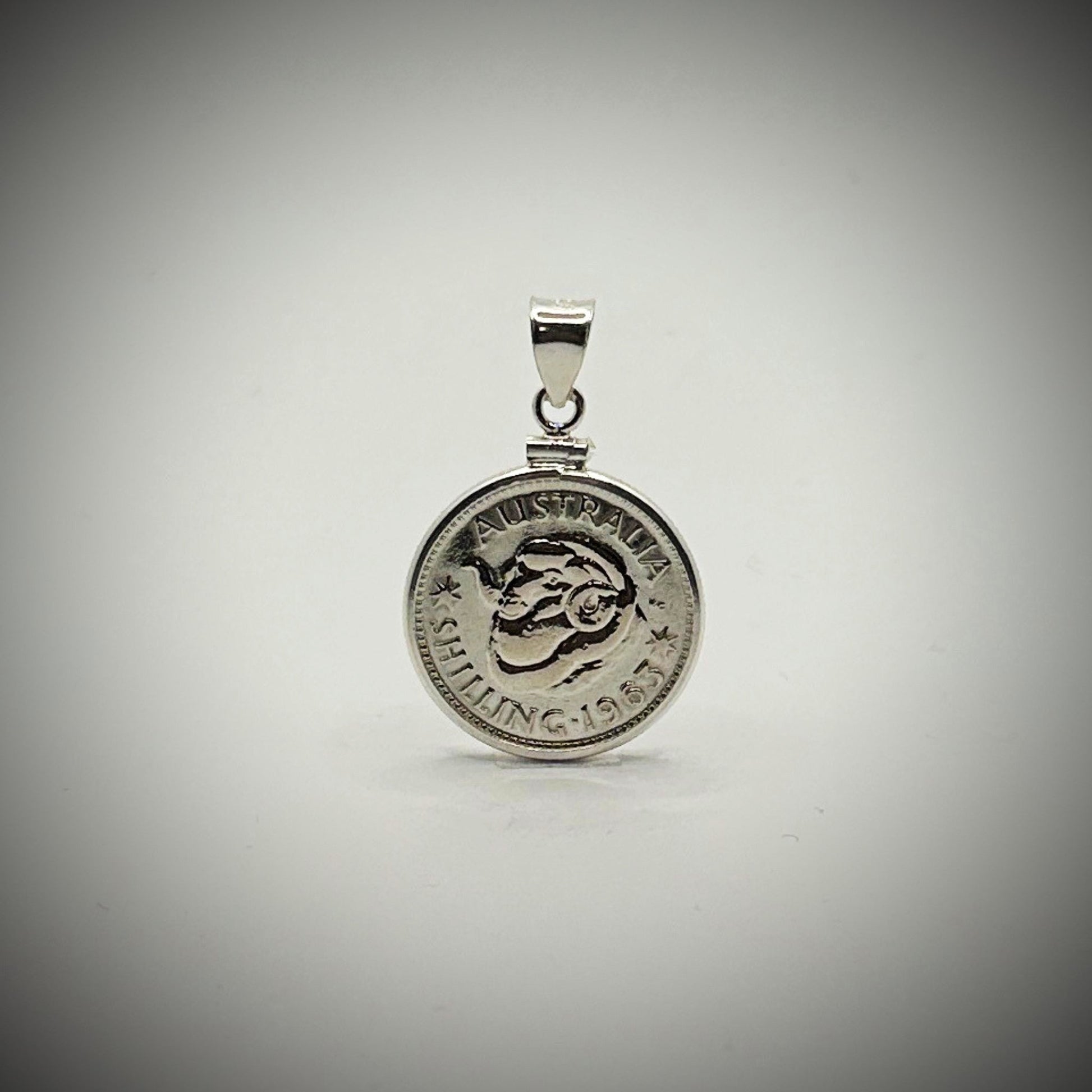 Australian Shilling Sterling Silver Bezel - Vintage Spirit - Handcrafted Coin Creations