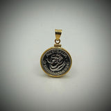 Australian Shilling Yellow Gold Filled Bezel - Vintage Spirit - Handcrafted Coin Creations