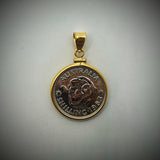 Australian Shilling Yellow Gold Filled Bezel - Vintage Spirit - Handcrafted Coin Creations