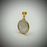 Australian Shilling Yellow Gold Filled Bezel - Vintage Spirit - Handcrafted Coin Creations