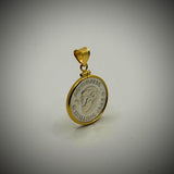 Australian Shilling Yellow Gold Filled Bezel - Vintage Spirit - Handcrafted Coin Creations