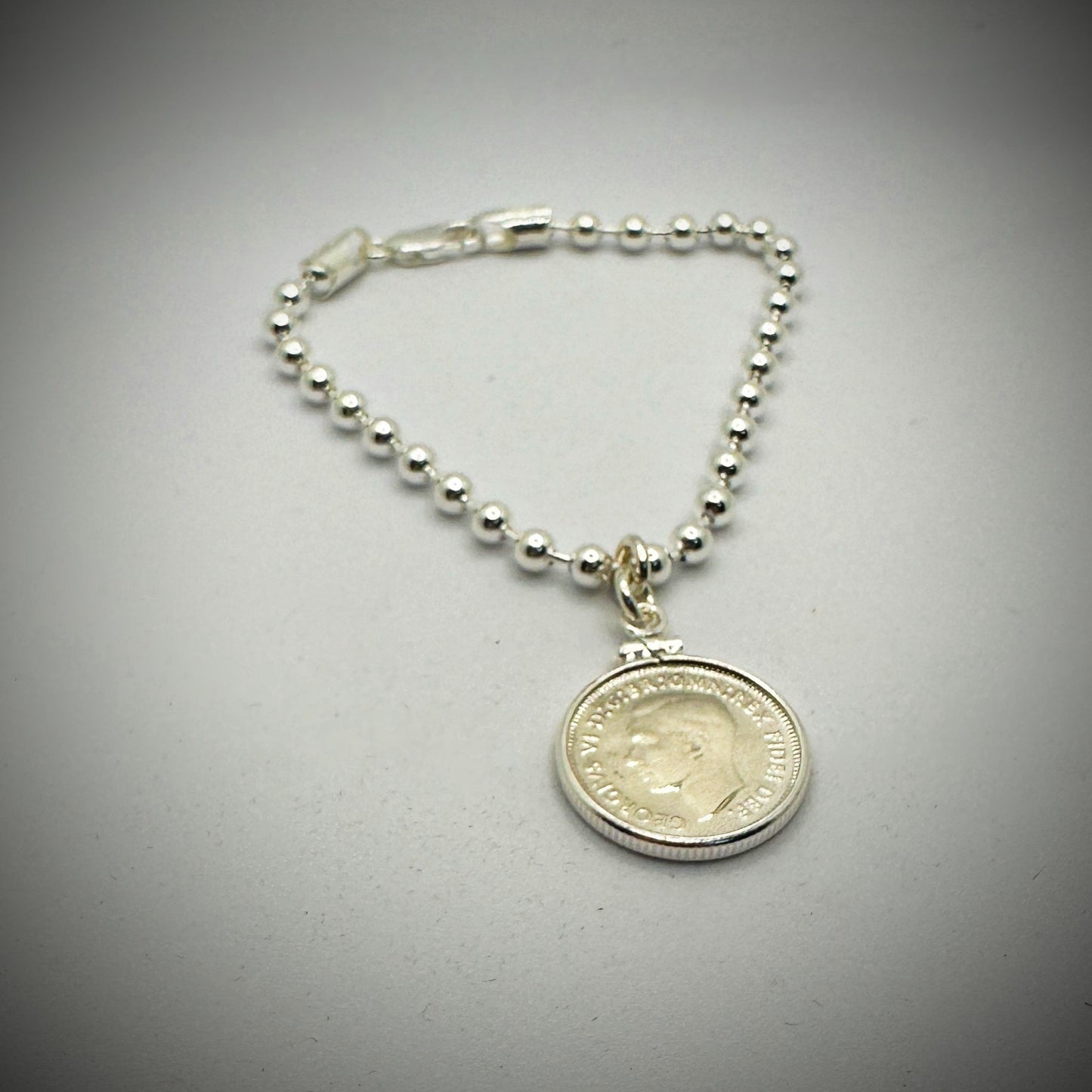 Australian Sixpence Bead Bracelet - Vintage Spirit - Handcrafted Coin Creations