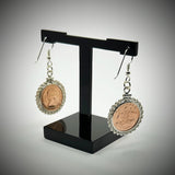 Australian Sixpence Rose Gold Plated Earrings - Vintage Spirit - Handcrafted Coin Creations