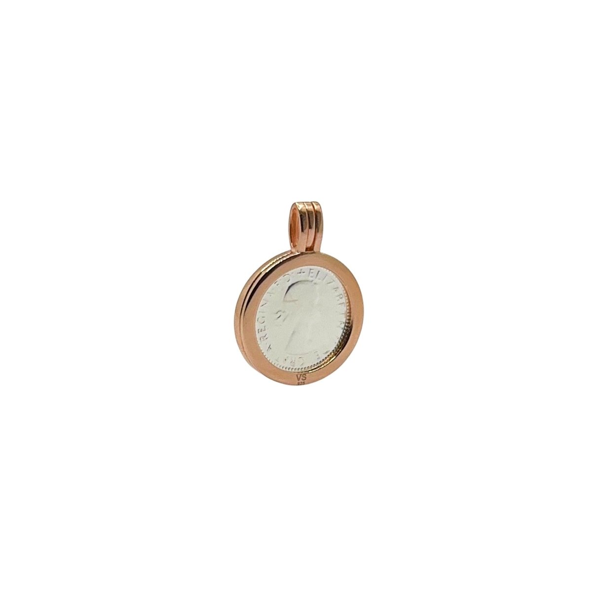 Australian Sixpence Rose Gold VS Pendant - Vintage Spirit - Handcrafted Coin Creations