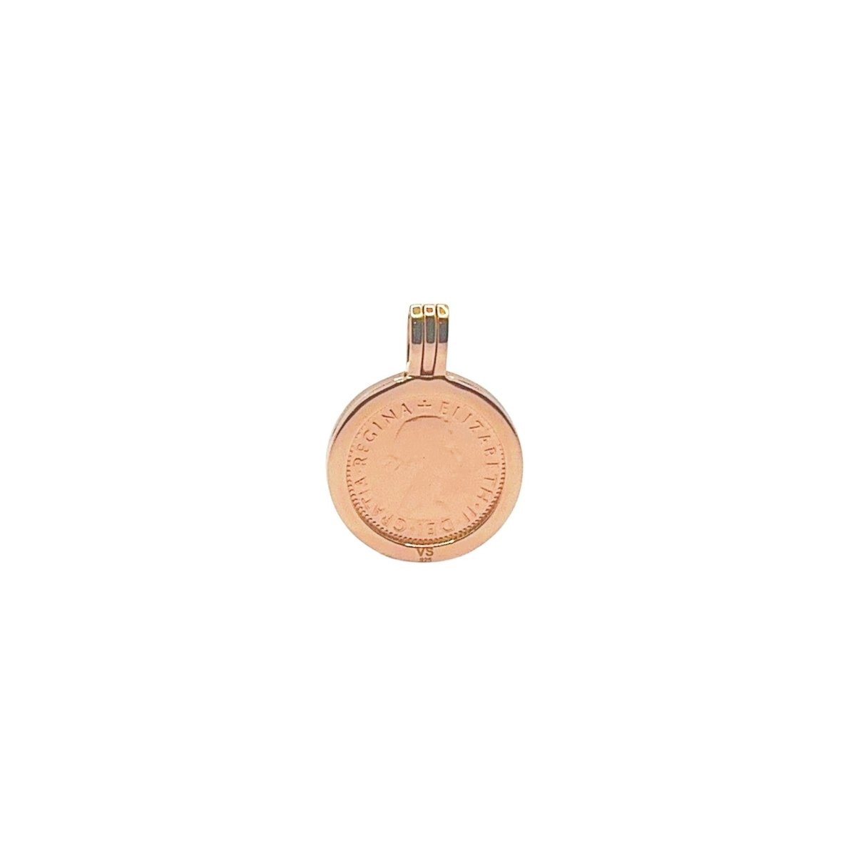 Australian Sixpence VS Pendant Rose Gold - Vintage Spirit - Handcrafted Coin Creations