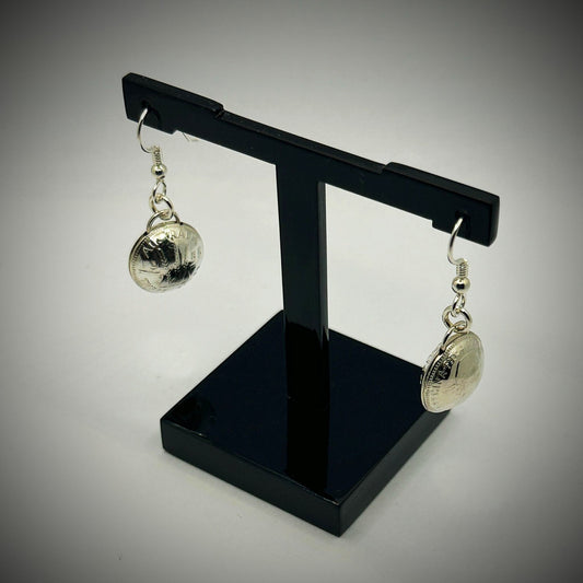 Australian Threepence Domed Earrings - Vintage Spirit - Handcrafted Coin Creations