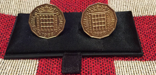 British Threepence Cufflinks - Vintage Spirit - Handcrafted Coin Creations