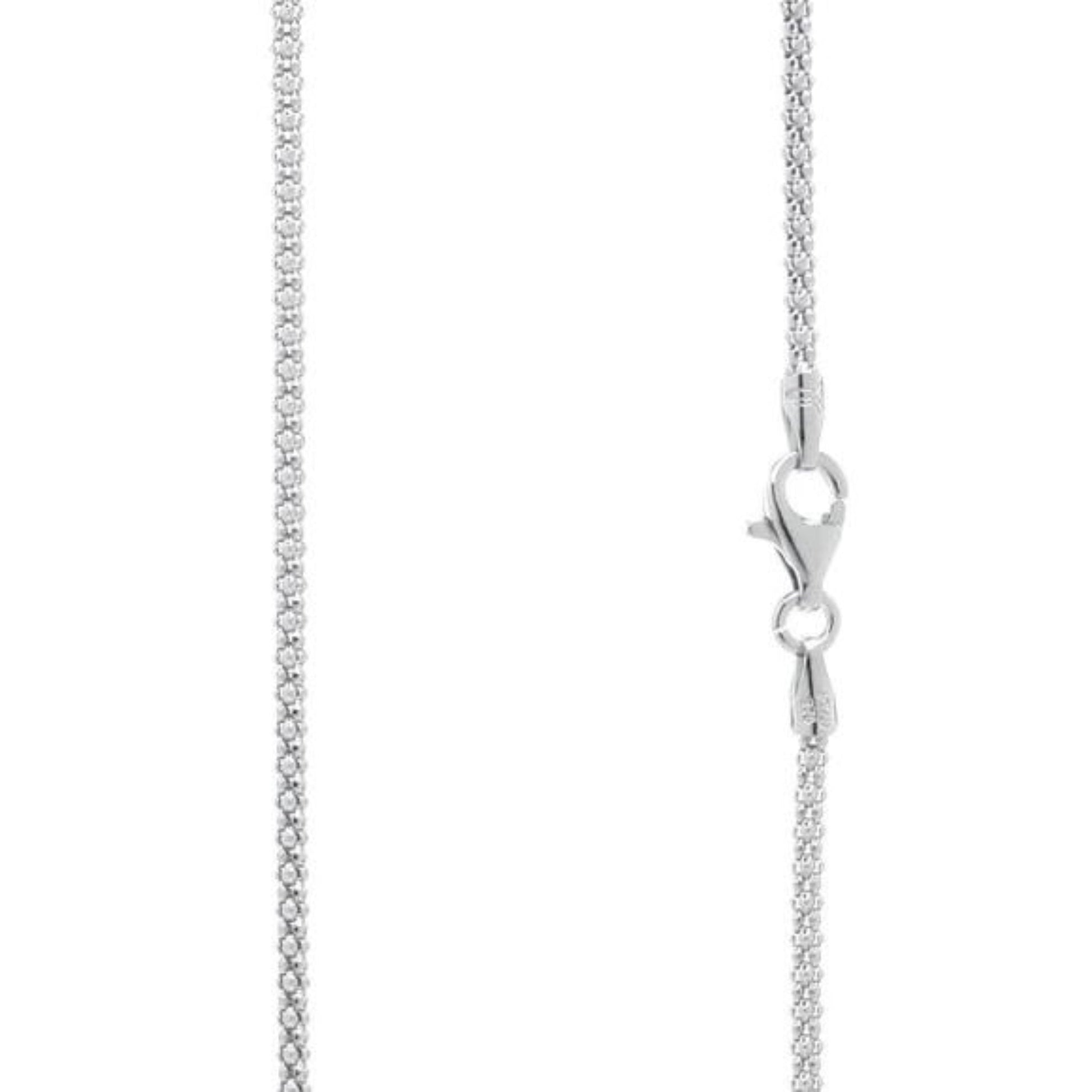 Popcorn Chain Sterling Silver - Rhodium Plated - Vintage Spirit - Handcrafted Coin Creations