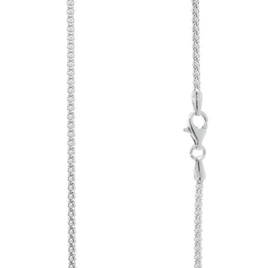 Popcorn Chain Sterling Silver - Rhodium Plated - Vintage Spirit - Handcrafted Coin Creations