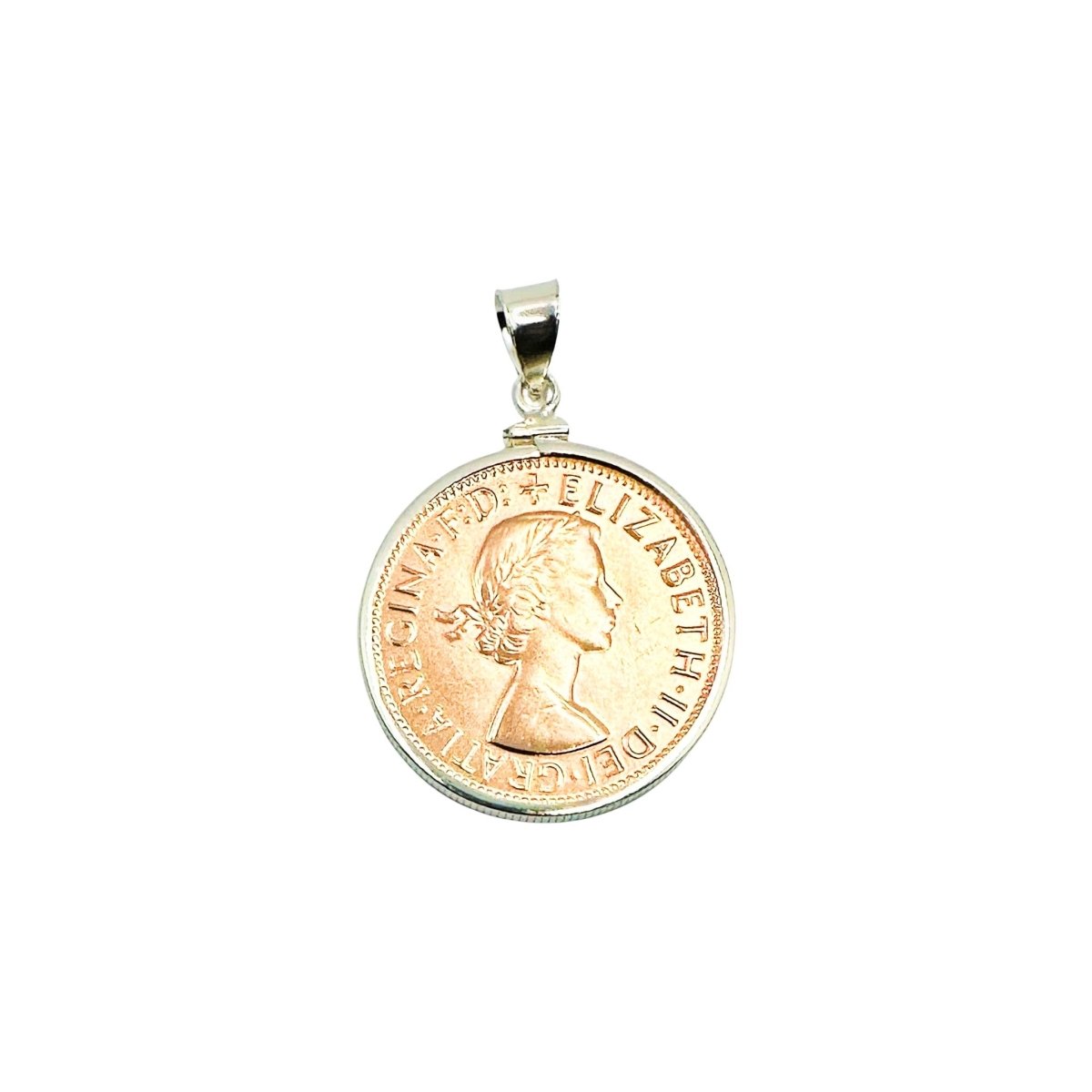Rose Gold Australian Penny Sterling Silver Bezel - Vintage Spirit - Handcrafted Coin Creations