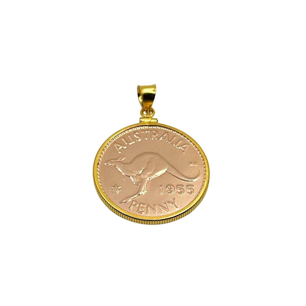 Rose Gold Australian Penny Yellow Gold Filled Bezel - Vintage Spirit - Handcrafted Coin Creations