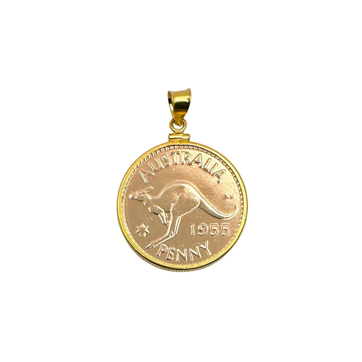 Rose Gold Australian Penny Yellow Gold Filled Bezel - Vintage Spirit - Handcrafted Coin Creations