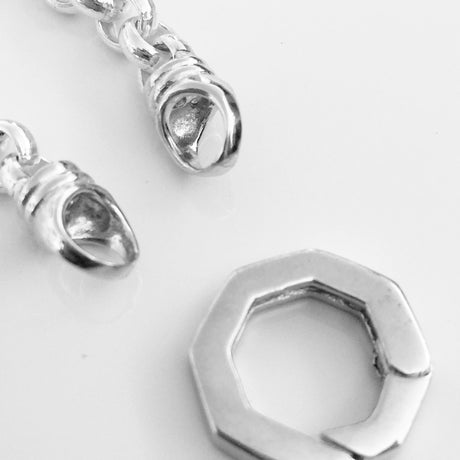 Sterling Silver Belcher Chain - Vintage Spirit - Handcrafted Coin Creations