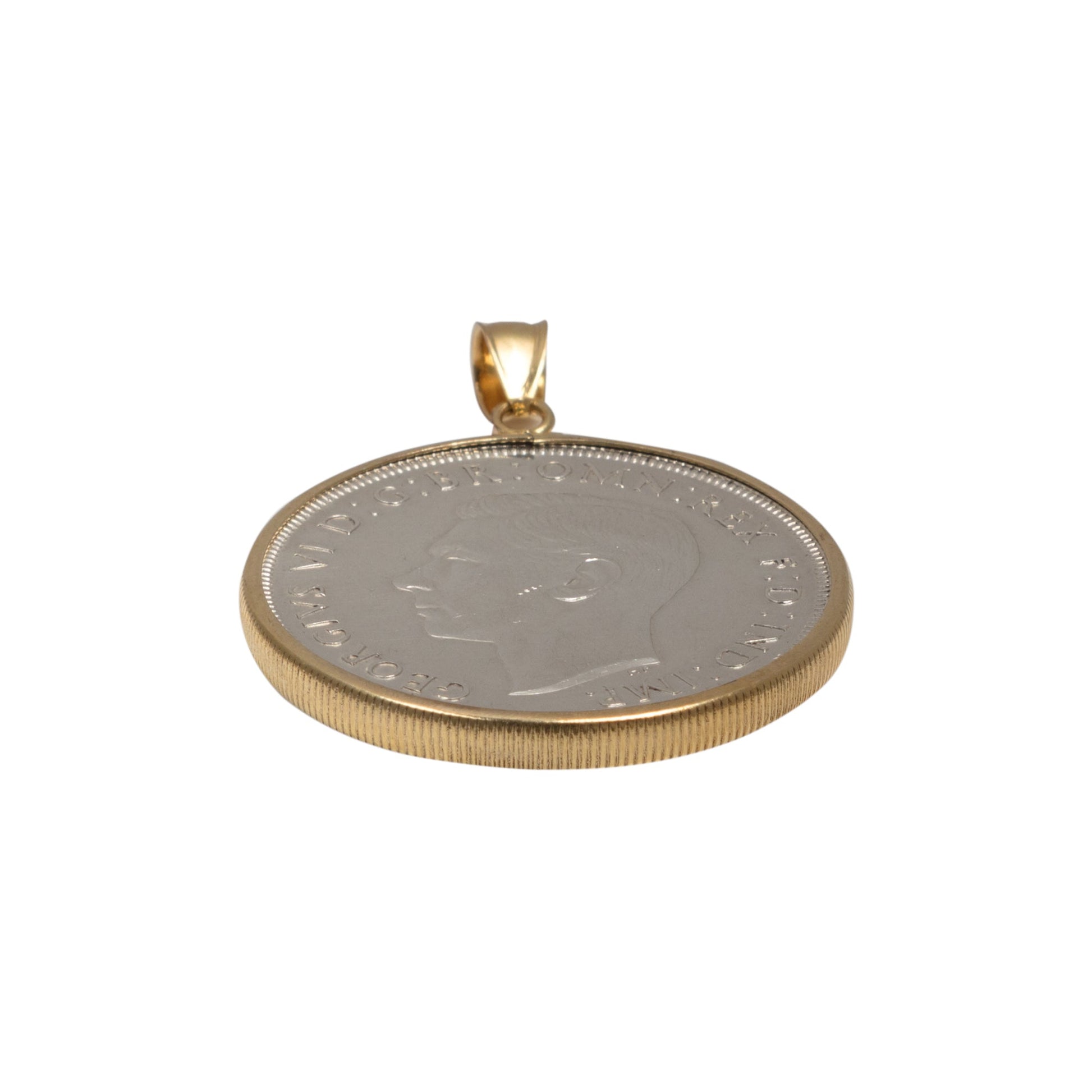 1937 Australian Crown Yellow Gold Filled Bezel - Vintage Spirit - Handcrafted Coin Creations