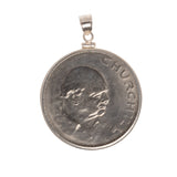 1965 Winston Churchill British Crown Sterling Silver Bezel - Vintage Spirit - Handcrafted Coin Creations