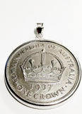 1937 Australian Crown: Sterling Silver Bezel
