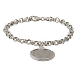 Fine Belcher Bracelet - Sterling Silver - Mint Condition 5 Cent - Angle