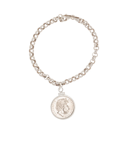 Fine Belcher Bracelet - Sterling Silver - Mint Condition 5 Cent - Back
