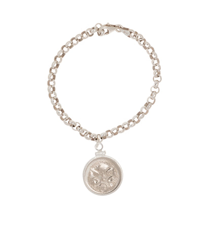 Fine Belcher Bracelet - Sterling Silver - Mint Condition 5 Cent - Front