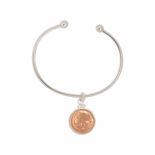 Australian 1 Cent Cuff Bracelet - Vintage Spirit - Handcrafted Coin Creations