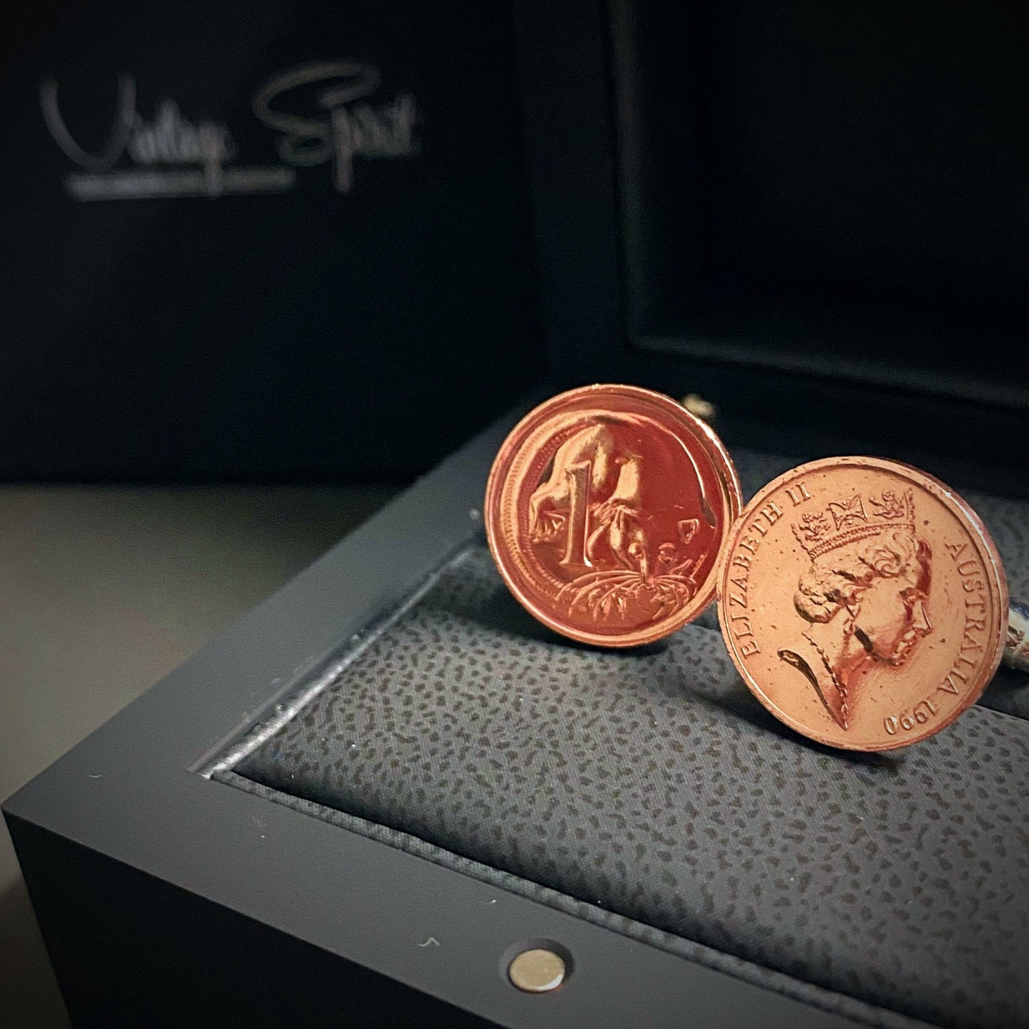 Australian 1 Cent Cufflinks - Vintage Spirit - Handcrafted Coin Creations
