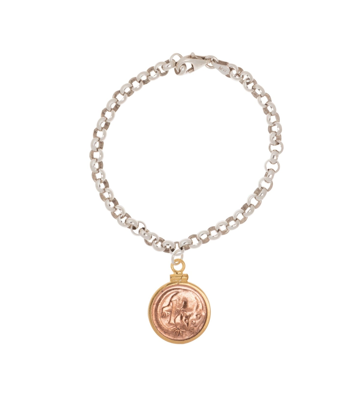 Australian 1 Cent Fine Belcher Bracelet - Vintage Spirit - Handcrafted Coin Creations