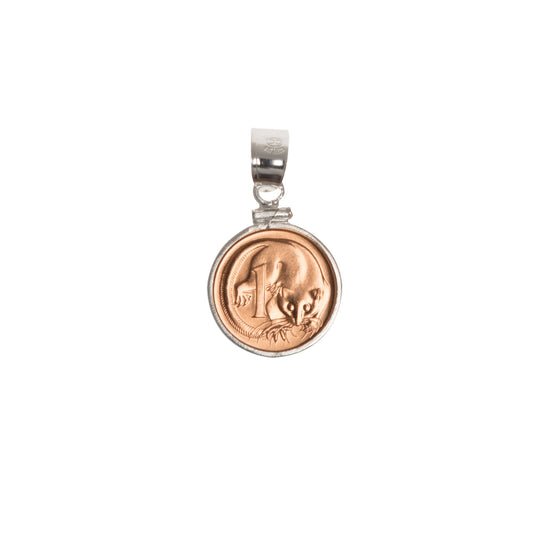 Australian 1 Cent Sterling Silver Bezel - Vintage Spirit - Handcrafted Coin Creations