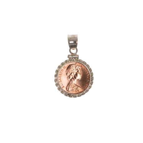 Australian 1 Cent Twisted Rope Bezel - Vintage Spirit - Handcrafted Coin Creations