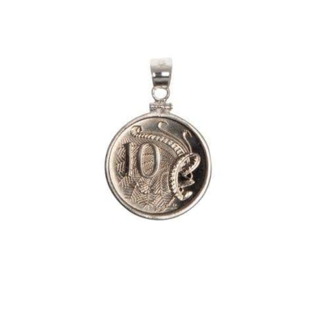 Australian 10 Cent Sterling Silver Bezel - Vintage Spirit - Handcrafted Coin Creations