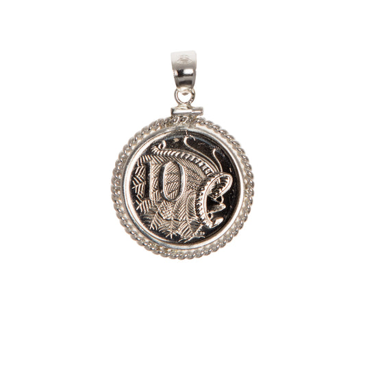 Australian 10 Cent Twisted Rope Bezel - Vintage Spirit - Handcrafted Coin Creations