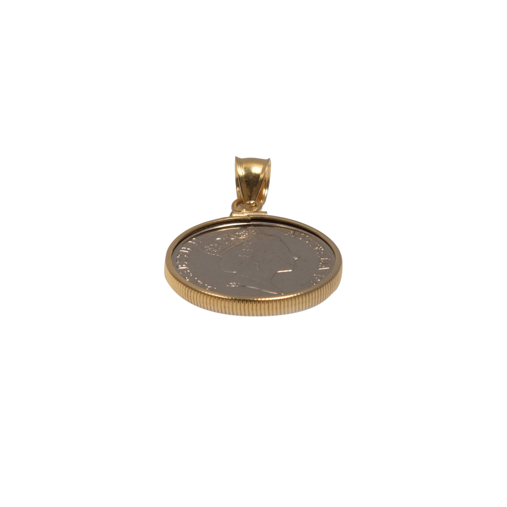 Australian 10 Cent Yellow Gold Filled Bezel - Vintage Spirit - Handcrafted Coin Creations